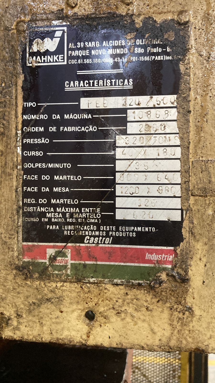 Prensa Excêntrica Mahnke PEE 320/750 – 320 Toneladas com Conjunto de Alimentação - Imagem 3
